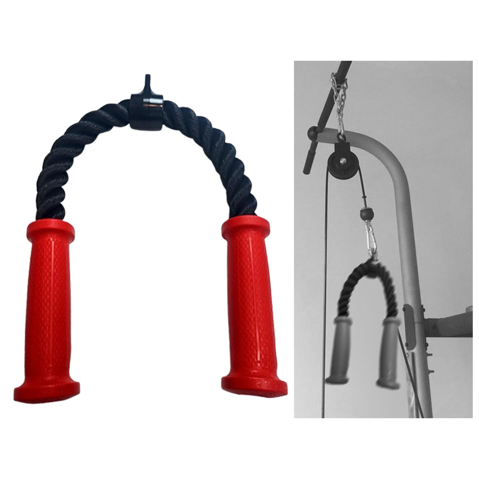 Triceps Rope Cable Attachment with Anti Slip Handle Nylon Heavy Duty Biceps