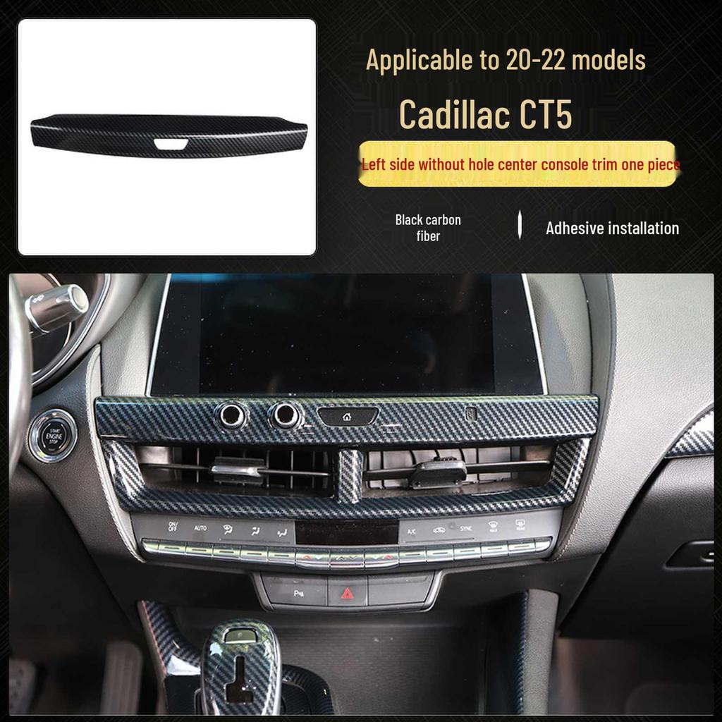 Cadillac CT5 (20-22) Carbon Fiber Interior Trim for Steering Wheel & Console