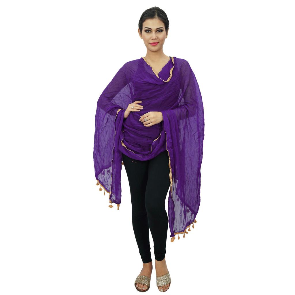 Indischer Dupatta-Chiffon-Mischungs-Halswickel-langer Stola-Chunni-Wurf-Schal