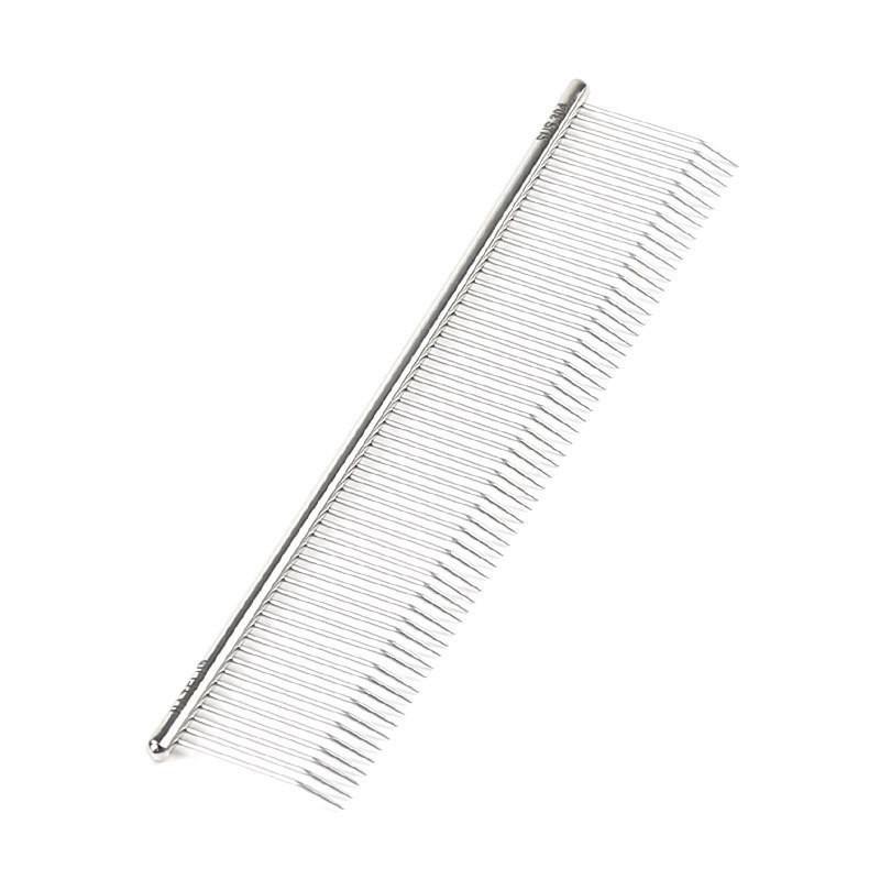 Pet Grooming Comb Dogs Cats Stainless Steel Pin Brush With Mixed Length Pins Loose Hair Removal