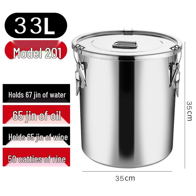 Barril Sellado Multiusos de Acero Inoxidable 304 para Almacenamiento de Vino, Té, Leche, Fermentación, Aceite o Arroz