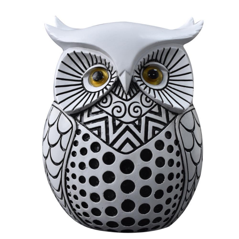 Handmade Owl Figurine Resin Craft Animal Sculpture Funny Owl Statue  Home Decor