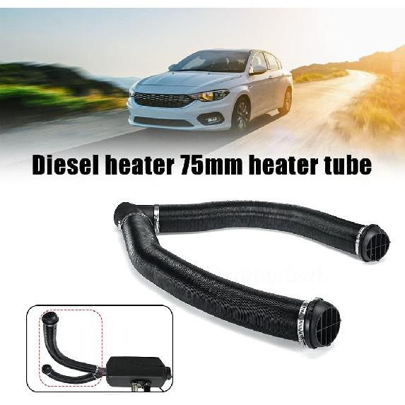 Diesel Parking Heater Set, TZUTOGETHER 75Mm Warm Heater Duct Pipe, Air Outlet, Y-Type Elbow & Clamps