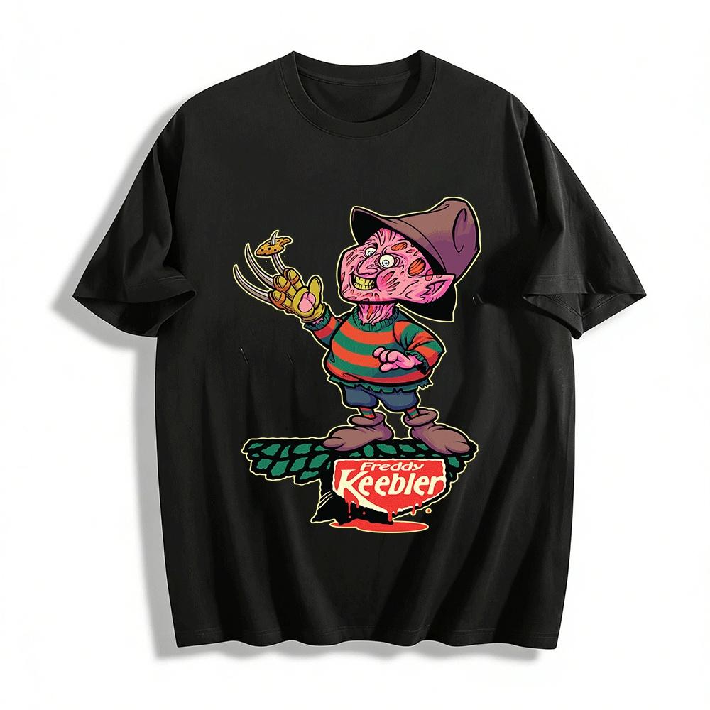 Freddy Krueger Keebler Elf Horror Mashup Graphic Tee Pure cotton T-shirt XXS