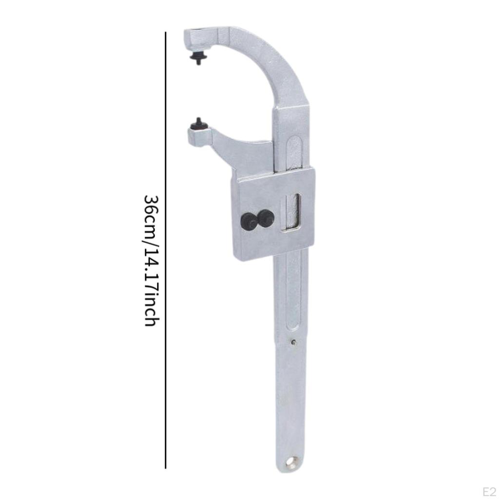 Adjustable Hook Wrench 20mm to 100mm Heavy Duty Wide Jaw Workshop Garage Manual Tool