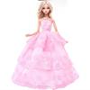 Wedding Doll Clothes for Barbie Ken Dolls Pink Gown with Veil Black Suit Fashion Shoes Outfits 1/6 30cm Doll Toy(NO DOLLS)