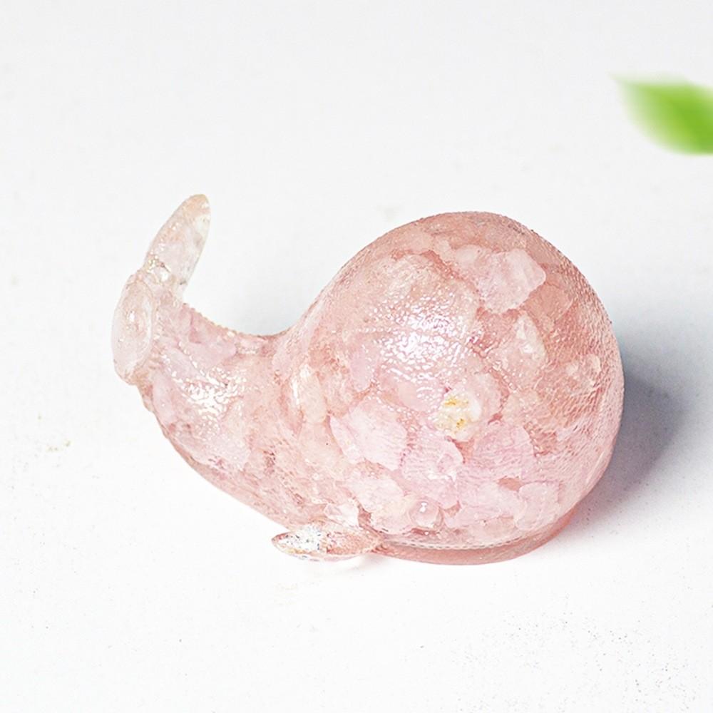 Whale Resin Car Decor With Crystal Waterdrop For Car Interior Gifts