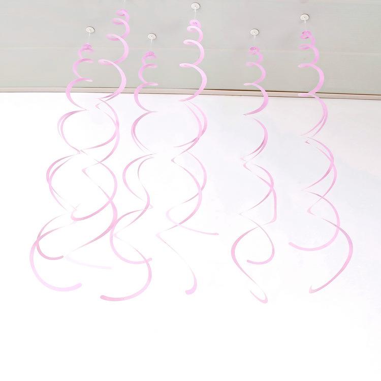 Festival & Birthday Swirl Ceiling Decorations: Hanging PVC Ornament for Windows, Corridors, and More.
