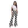 Women's Halloween Orange Striped Fashion Women's Pants Digital Printed Elastic Flared Pants