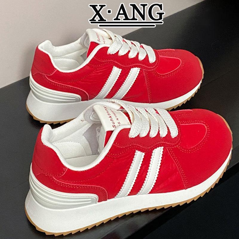 Leather platform children's shoes women's autumn new versatile lightweight casual sports shoes