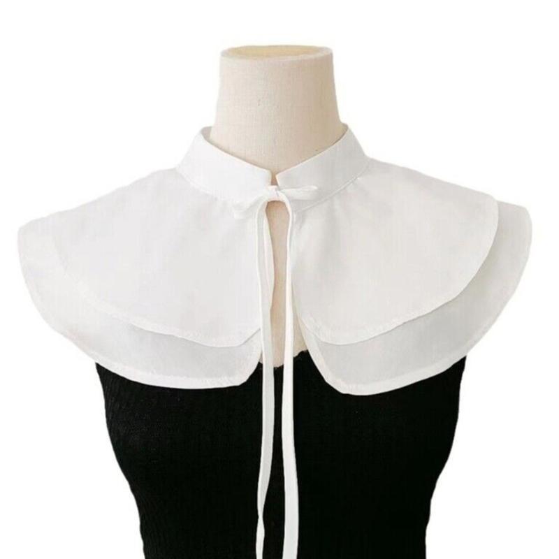 Регулируемый кружевной воротник-жабо Аксессуар Хэллоуин Косплей Шаль для Женщин Девочек Готический Викторианский Костюм Вечеринки белый