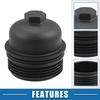 Engine Oil Filter Housing Cover Cap 26350-3CAB1 for Kia Sedona 2015-2018 Plastic Black