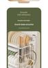 No-Punch Wall-Mounted Dish Drying Rack with Plate and Chopsticks Holder
