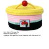 Storage Box with Lid Dust-Proof Organizer Colorful Cotton Thread Container for Bedside Table Dressing