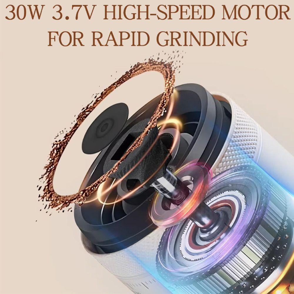 Ceramic Grinding Core Portable Electric Coffee Grinder Automatic Coffee Bean Mill Outdoor