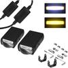 Motorcycle Driving Lights Double Color Lights White/Amber 3 Modes Hi/Lo Beam Sport Front Grille LED Lights with Lens Waterproof for SUV ATV Bike UTV