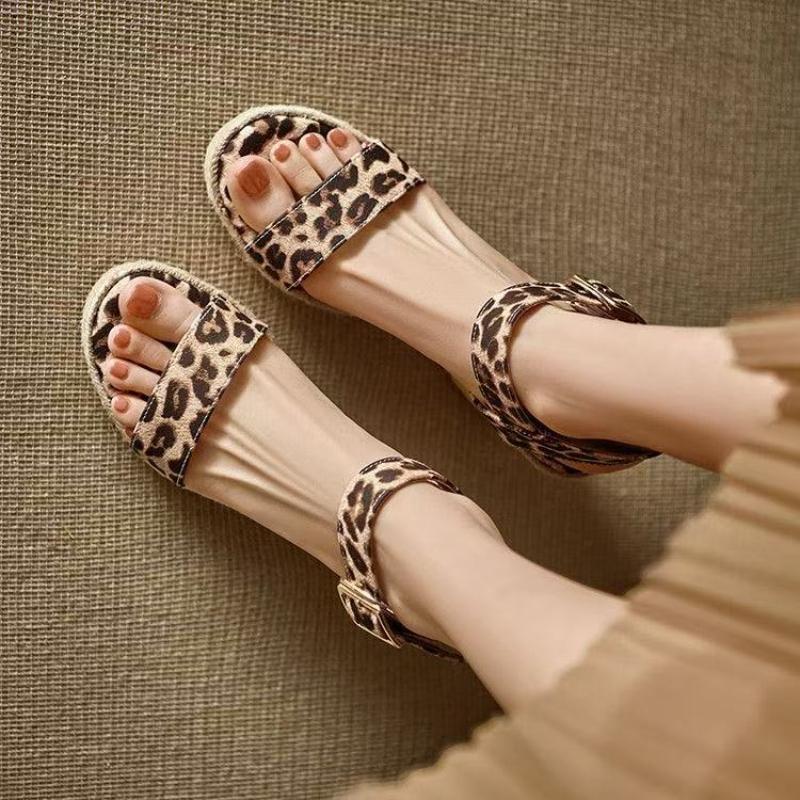 Fashion Genuine Leather Summer Platform Sandals Women Peep Toe High Wedges Heel Ankle Buckles Sandalia Espadrilles Female Sandals Shoes