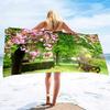 Garden Flower Quick Dry Large Beach Towel, Super Absorbent and Sand Free Pool Towel, Microfiber Portable Sports/Camping Towel