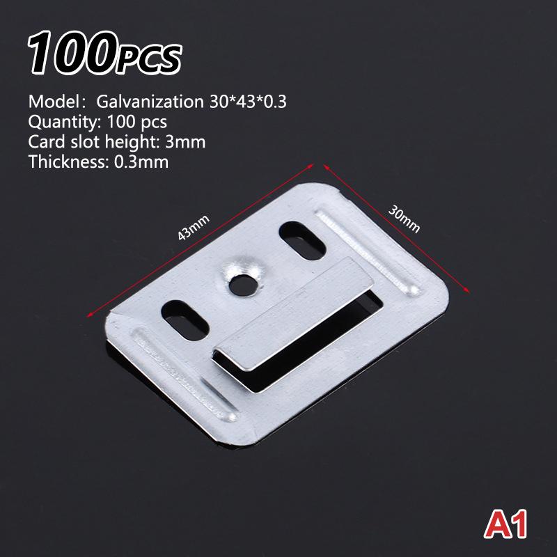 

100Pcs WPC Wall Panel Clips Metal Clip For Wpc Wall And Ceiling Fluted Cladding Clip Only Indoor And Outdoor Various Sizes