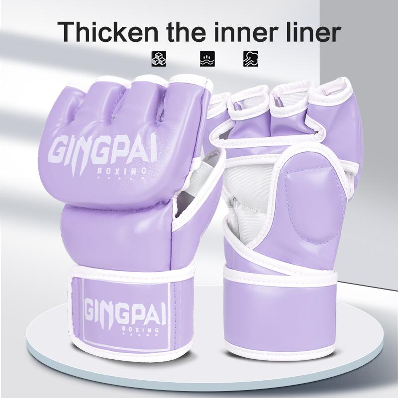 Guanti KickBoxing MMA Donna PU Karate Boxe Muay Thai Sacche per Pugno Guanti da Boxe Allenamento Adulti Bambini Attrezzatura Rosa