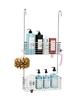 YQh Double Bathroom Bathroom Stainless Steel Shower Shampoo Rack Suspension Storage Storage Handrail Hanging Wall Easy to Install Rack, Basket, 18-8