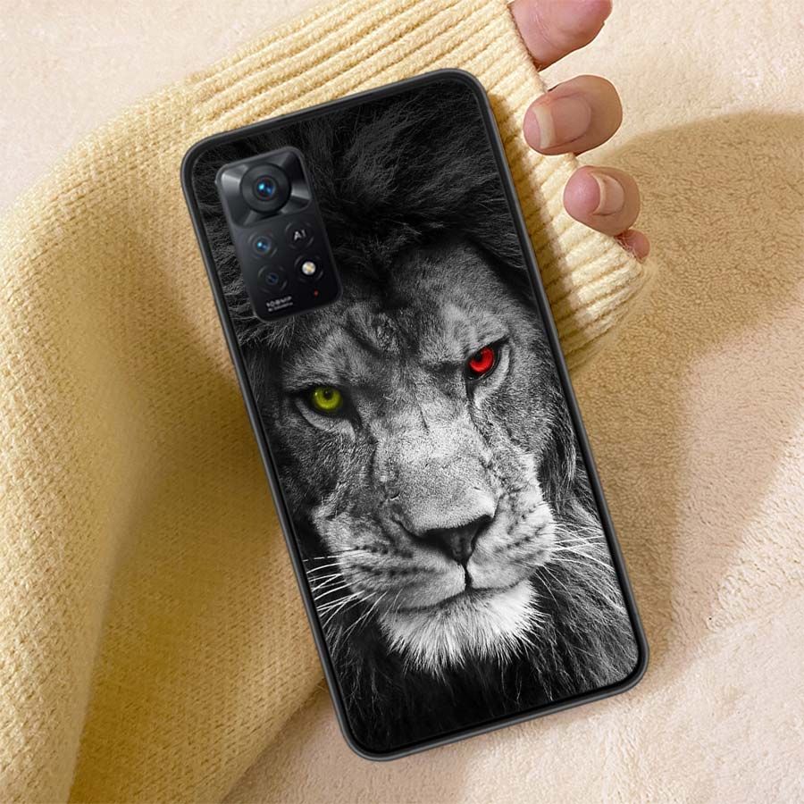 Lion Alpha Male Cub Phone Case For Redmi 13C 14C Note 14 13 Pro Plus 5G Clear Capa 12 12C 10A 10C 10 9A 9C 9T 9 8 Pro Cover TPU