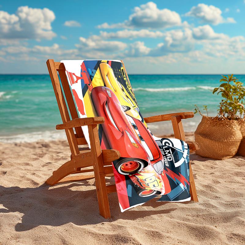 Lightning McQueen Beach Towel Outdoor Camping Beach Towel for Vacation Swim Outdoor Pool Absorbent Bath Towel