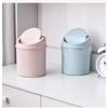 Mini Desktop Bin Small Trash Can Tube with Cover Bedroom Trash Can Garbage Can Clean Workspace Storage Box Home Desk Dustbin