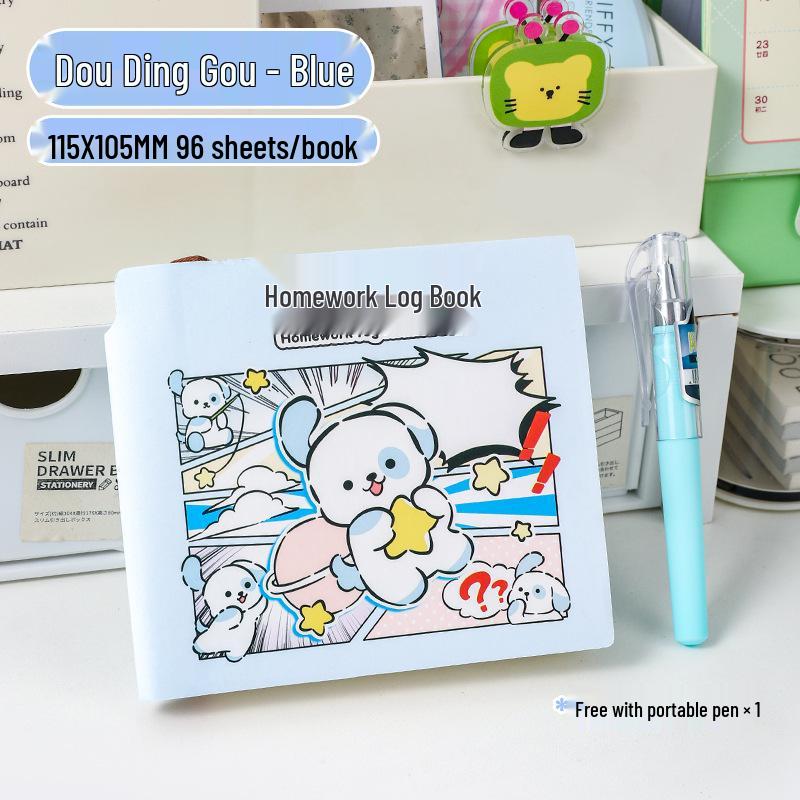 Portable Homework Registration Book for Primary School Students: Chinese, Math, English
