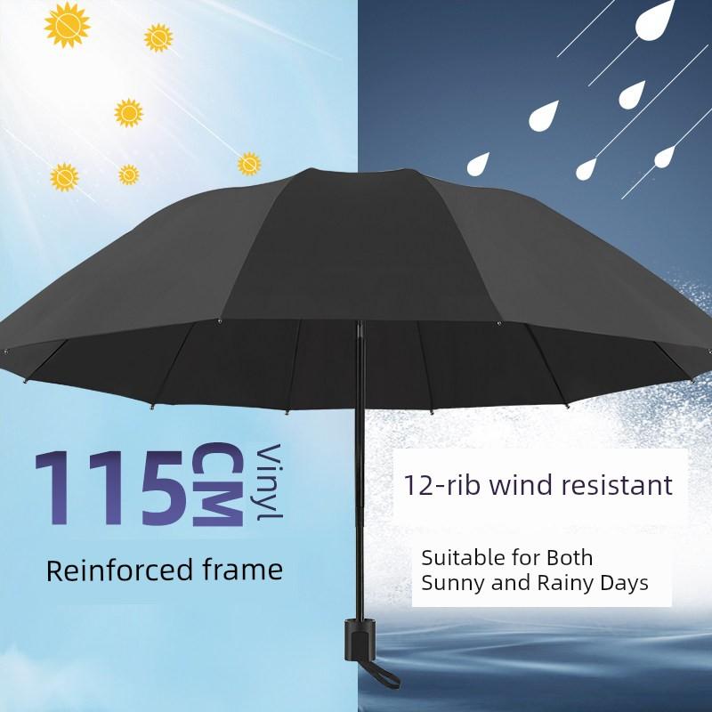 Official Genuine Sunshade Umbrella, Large, Thickened, Reinforced, Foldable, Dual-Use for Sun and Rain, Sun Protection and Rainproof