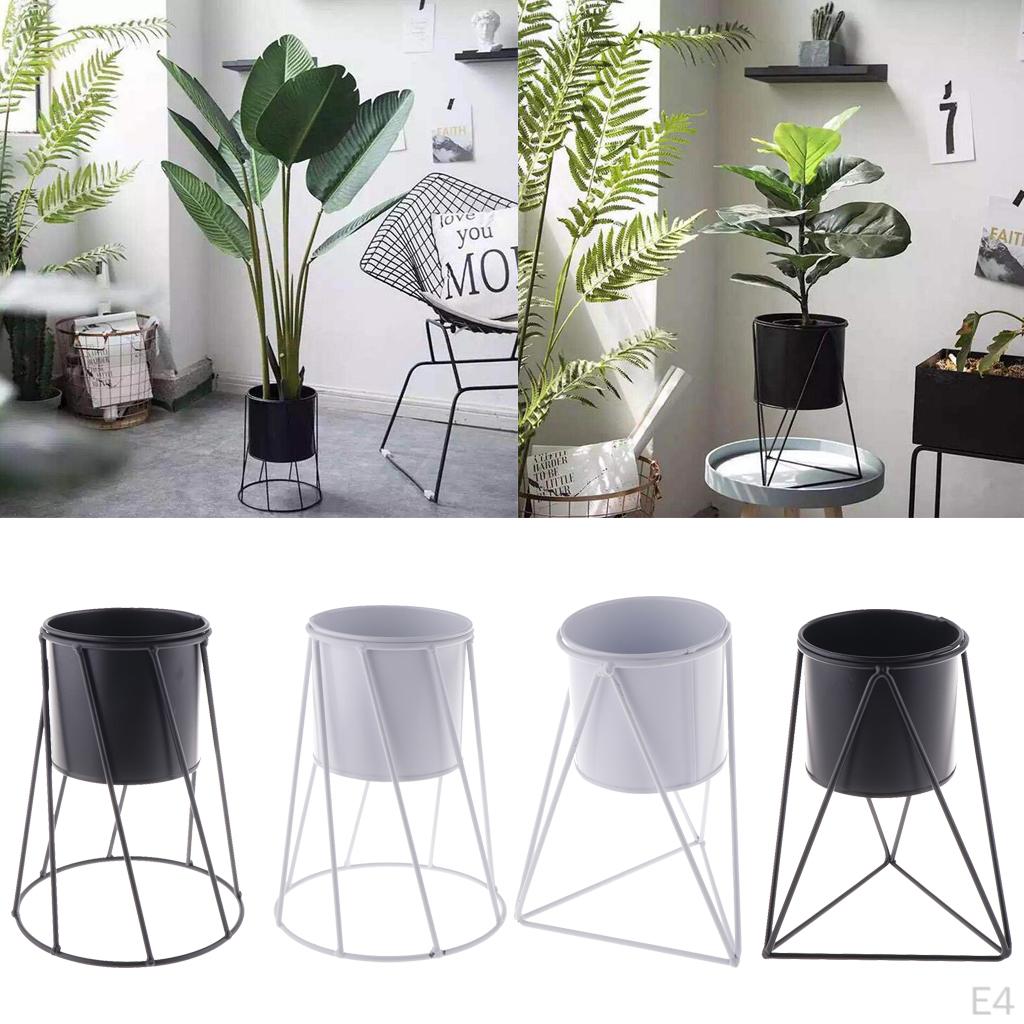 Creative Iron Rack Flower Pot Metal Vase For Indoor Living Room Balcony Bar Decoration