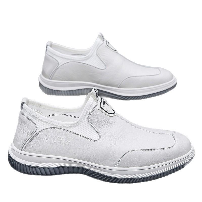 2025 summer men's work shoes Korean version of comfortable and trendy kitchen men's platform anti-leather shoes
