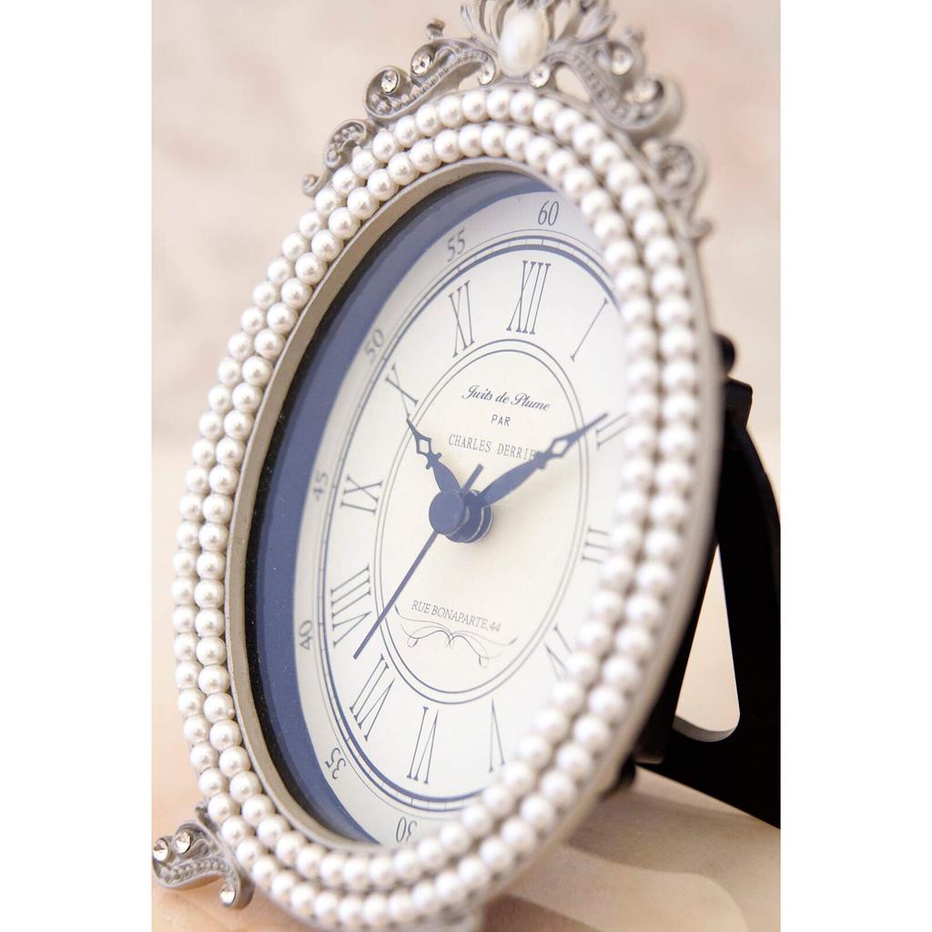 Akizuki Trading Antique-style PearlRhinestone Watch (B Pearl Oval 604)