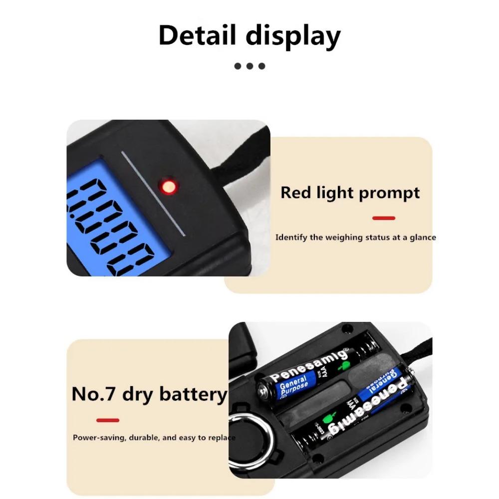 2 szt. Wielofunkcyjna Mini 40kg10g Elektroniczna Wisząca Waga Wędkarska Bagażowa Przenośna Cyfrowa Poręczna Kieszonkowa Waga Hakowa Narzędzie