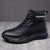2024 winter new men's high-top shoes men's casual lace-up Martin boots lightweight foam thick-soled single boots 58528