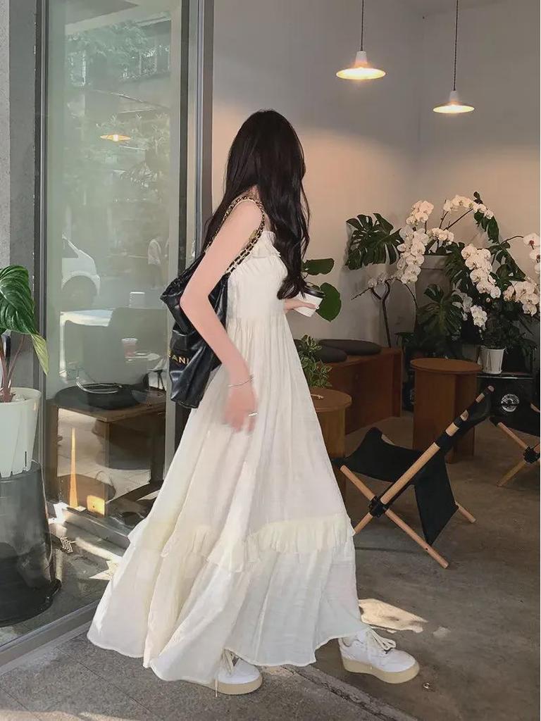 Damen Sommer Meerjungfrau Rüschen Tube Top Kleid: Taillenformend, Süß, Strandstil