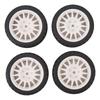 4Pcs 1 10 RC Car Tire Plastic Rim Rubber RC Car Wheel Tyre Replacement for TAMIYA TT01 TT02 XV01 White