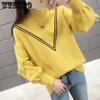 Spring and Autumn Women's Sweater Loose Outwear Round Neck Undercoat Short Bowknot Loose Sweater