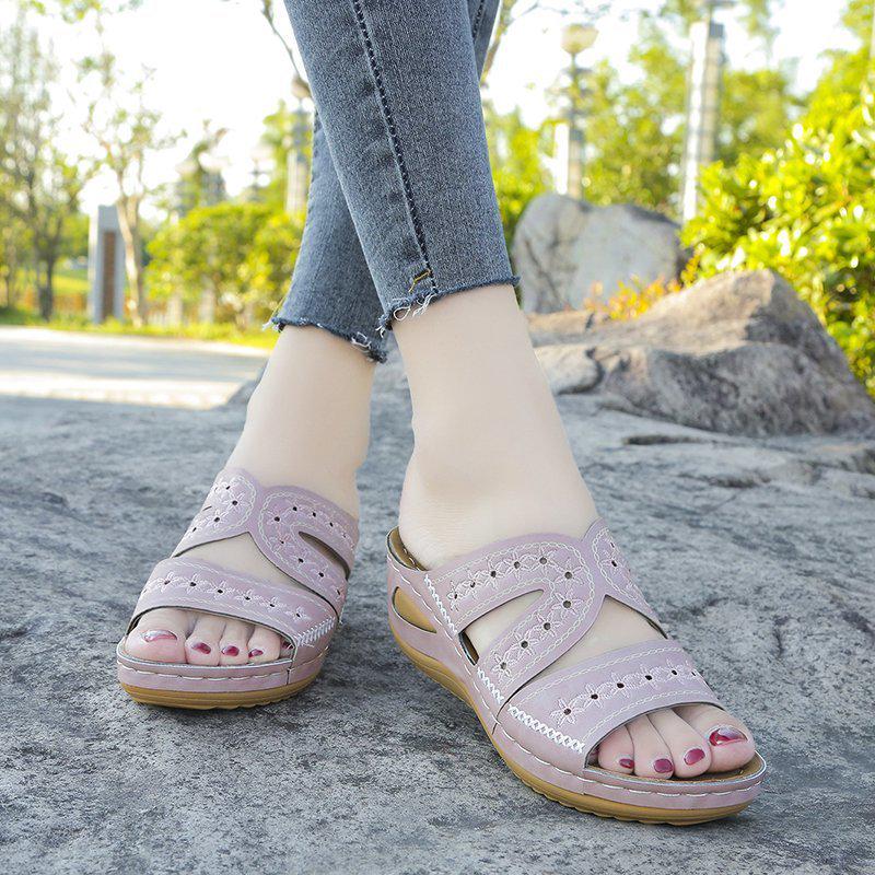 Sommer Europäischer & Amerikanischer Stil Übergröße Zehenfrei Dicksohlige Damen Sandalen