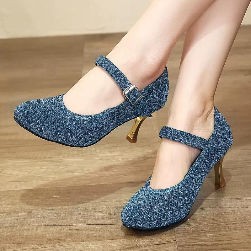 Latin Dance Shoes Woman Gold Heels Ballroom Dancing Shoes Modern Sneakers Shiny Comfortable Dance Shoes For Women