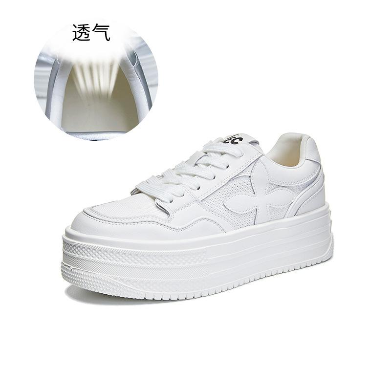 Foam sole leather little white shoes women's 2025 summer new muffin single shoes heightening sports women's shoes versatile shoes children
