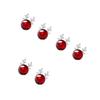 Schöne Elch-Ohrstecker Silber Ohrstecker zur Dekoration 3 Paar Rotes Weihnachtsdesign