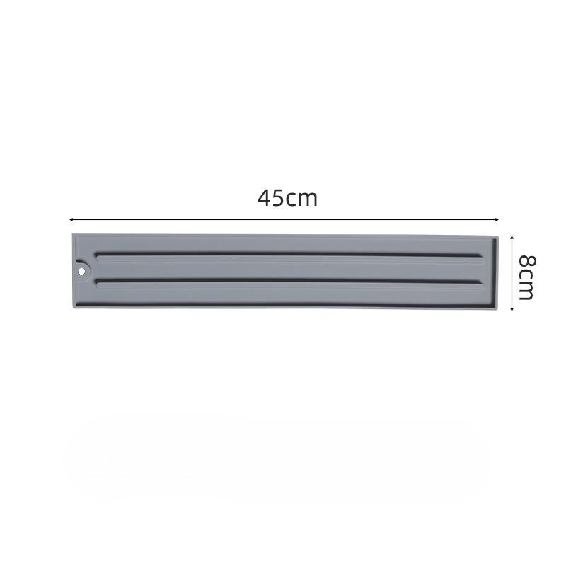 

Silicone Narrow Seam Pot Lid Storage Pad Countertop Anti Slip Pad Vegetable Board Storage Drain Pad Kitchen Stove Insulation Pad сірий колір