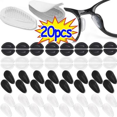 10 Pairs Anti-Slip Silicone Supports Invisible Transparent Glasses Nose Pads Adhesive Sticker Anti-Slip Nose Holder Nose Pad
