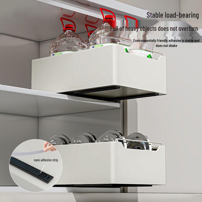 Multi-Functional Kitchen Pull-Out Storage Basket and Organizer Drawer