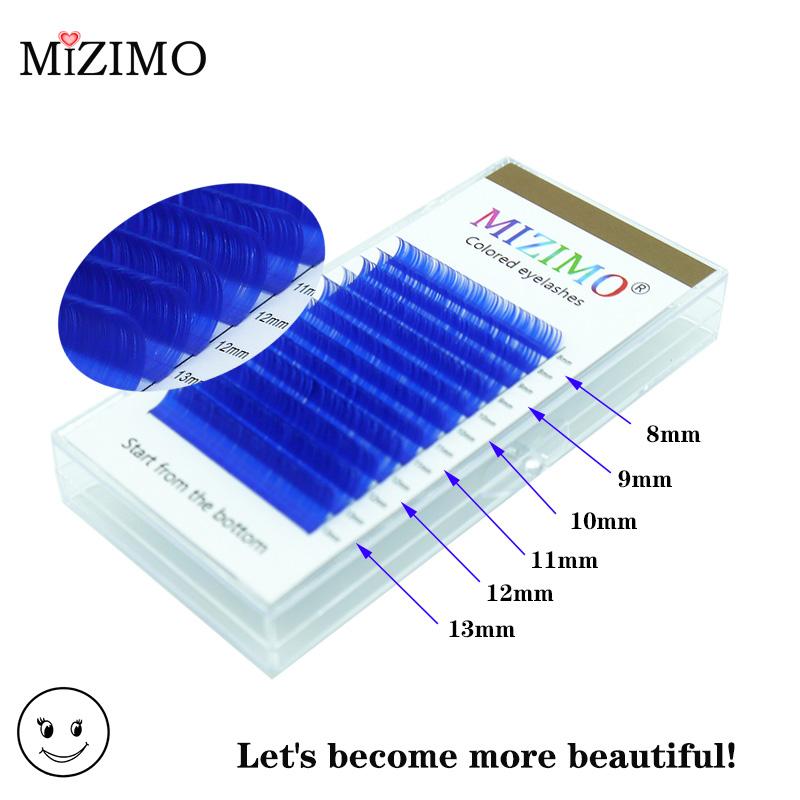 

Одинарные привитые накладные ресницы сапфирового цвета, (0,07/0,1), (C / D), Естественно удлиненный макияж, смешанная длина 8-15 мм. MIX(8-13mm)--C