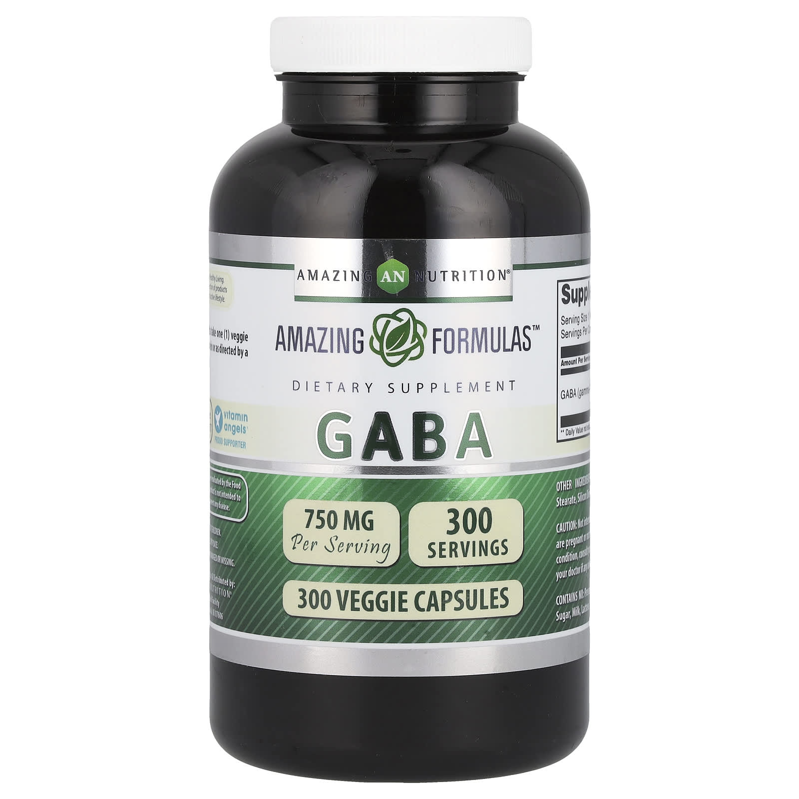 

Gaba, 750Mg, 300 Veggie Capsules