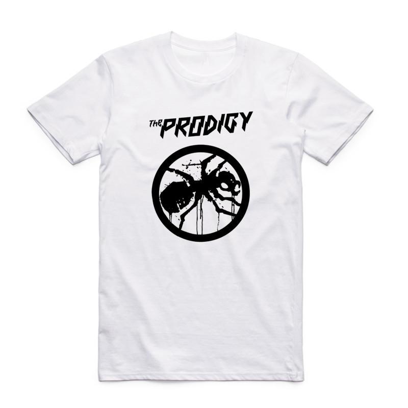 

2019 Men Print THE PRODIGY EXPERIENCE White T Shirt THE PRODIGY Metal Rock Band Summer O Neck Short Sleeves T-shirt 4XL