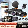 4 Channels Dash Cam for Cars WIFI APP Video Recorder 1080P Car Dvr Rear View Camera Parking Monitor DashCam Car Assecories