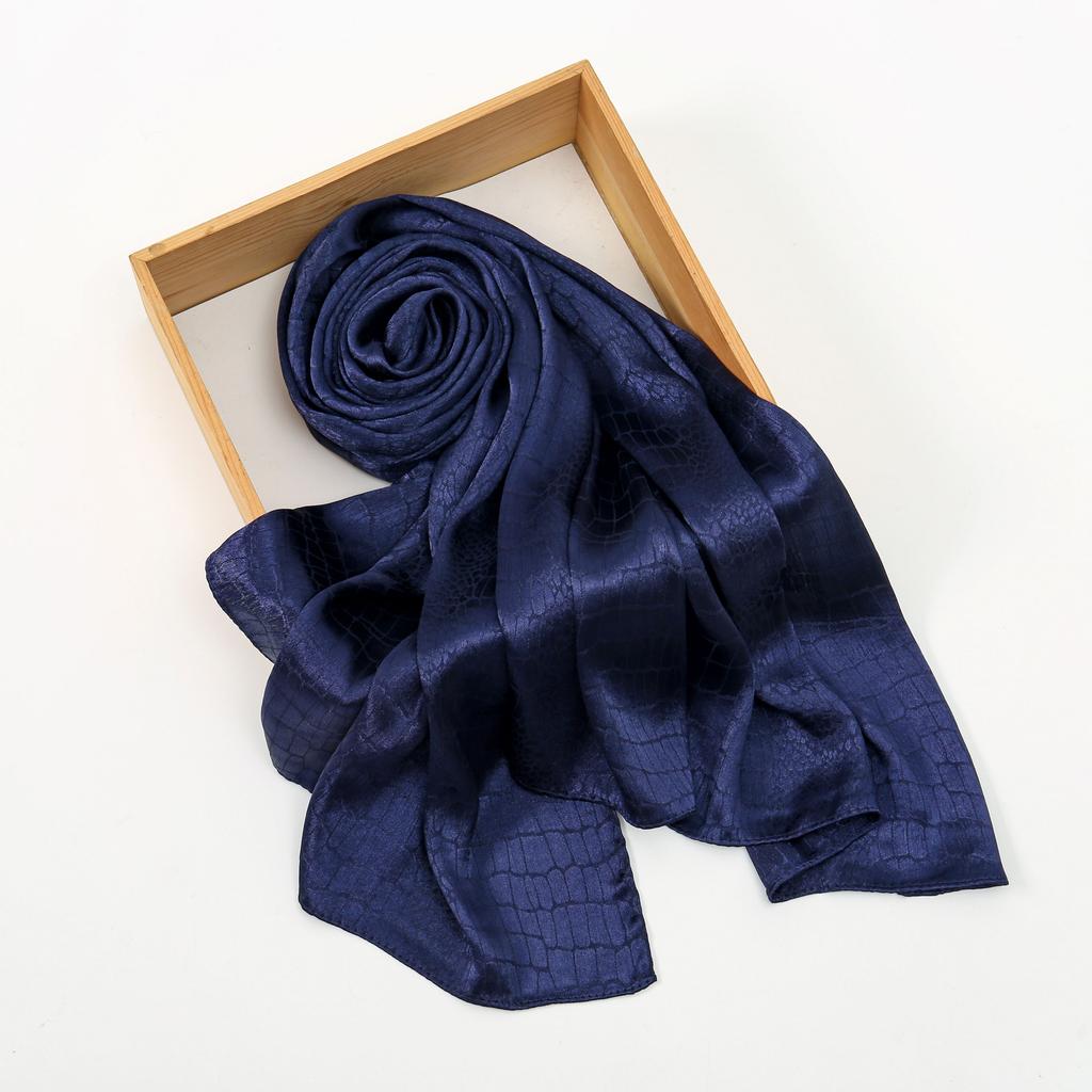 Glimmer Jacquard Satin Crinkle Hijab Silk Scarf Plain Muslim Women Hijabs Crepe Pleated Scarf Islam Women Turban Ramadan